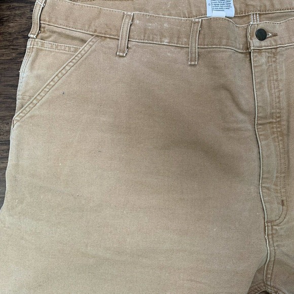 Carhartt Mens 50x32 Dungaree Fit Carpenter Pants Heavy Canvas Work Pants B11BRN - Picture 9 of 12